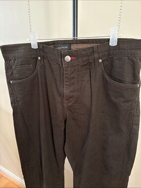 BUGATCHI UOMO Brown Straight Leg Casual Pants Trousers CX6001P5 Men’s Size 35